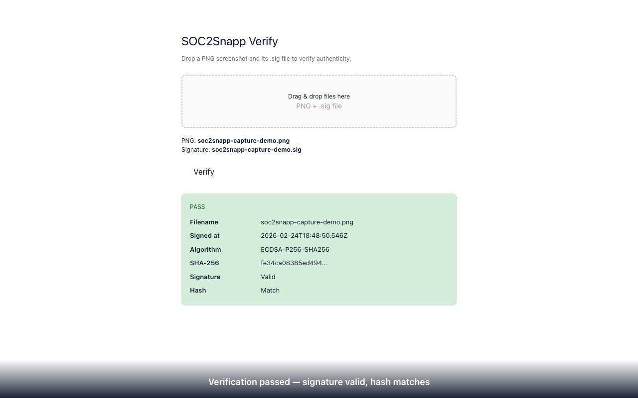 Verify — Signature Valid
